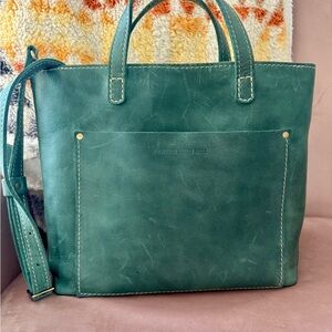 Portland Leather Goods Crossbody in “Surf”